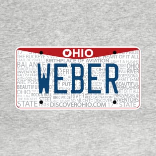 State of Ohio custom Weber vanity license plate T-Shirt